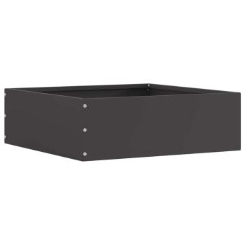 Rasenkante 6 stk. 40 x 40 x 13 cm Stahl Schwarz