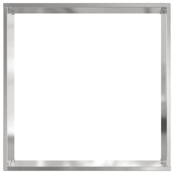 Rasenkante 6 stk. 40 x 40 x 13 cm Edelstahl Silber