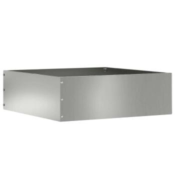 ARDEBO.de - Raseneinfassung Silber 40 x 40 x 13 cm Verzinkter Stahl