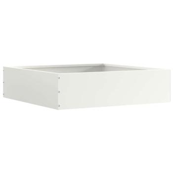 ARDEBO.de - Rasenkante 50 x 50 x 13 cm Stahl Weiß