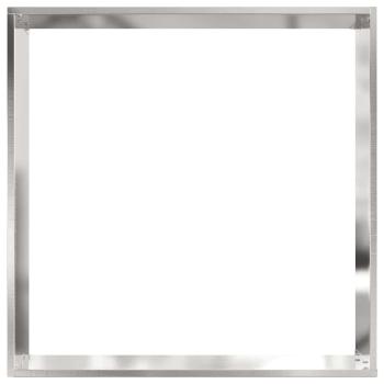 Rasenkante 6 stk. 50 x 50 x 13 cm Edelstahl Silber