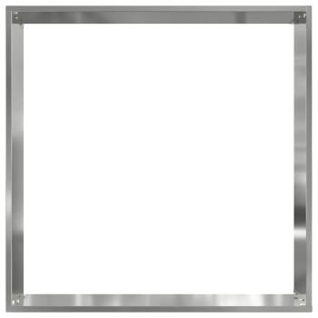Rasenkante 50 x 50 x 13 cm Verzinkter Stahl Silber