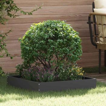 ARDEBO.de - Rasenkante 6 stk. 60 x 60 x 13 cm Stahl Schwarz