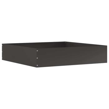 Rasenkante 6 stk. 60 x 60 x 13 cm Stahl Schwarz