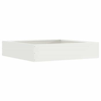 Raseneinfassung Weiß 60 x 60 x 13 cm Stahl