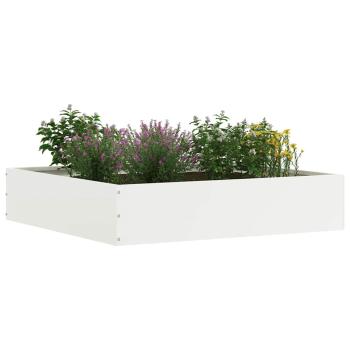 Raseneinfassung Weiß 60 x 60 x 13 cm Stahl