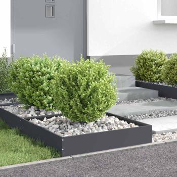 Rasenkante 60 x 60 x 13 cm Stahl Anthrazit