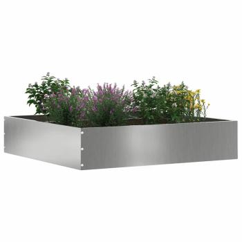 Rasenkante 60 x 60 x 13 cm Verzinkter Stahl Silber