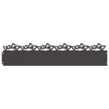 Rasenkanten 10 stk. 103 x 0,05 x 22 cm Stahl Schwarz