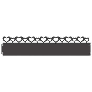 Rasenkanten 30 stk. 103 x 0,05 x 22 cm Stahl Schwarz