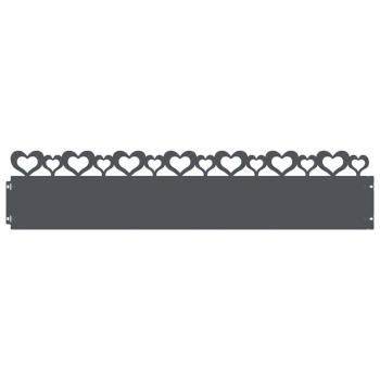 Rasenkanten 20 stk. 103 x 0,05 x 22 cm Stahl Anthrazit