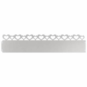 Rasenkanten 10 stk. 103 x 0,05 x 22 cm Edelstahl Silber
