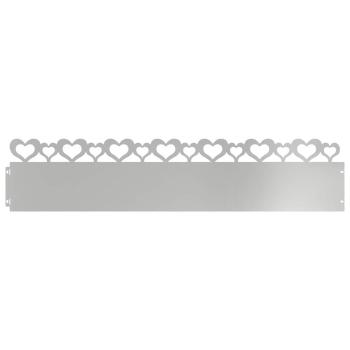 Rasenkanten 10 stk. 103 x 0,05 x 22 cm Verzinkter Stahl Silber