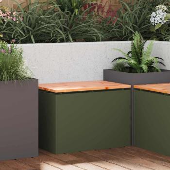 ARDEBO.de - Gartenbank Olive Grün 60 x 40 x 43 cm