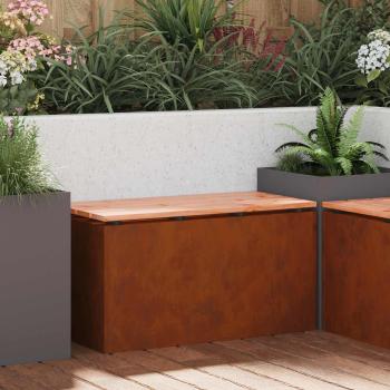 ARDEBO.de - Gartenbank 2 -Seater 80 x 40 x 43 cm Rostig Rechtwinklig