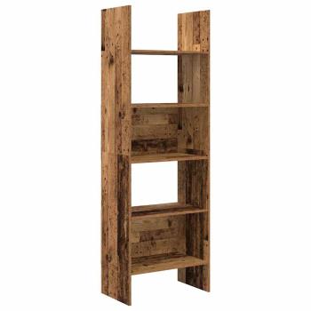 Bücherregal 5 Ebenen 60 x 35 x 180 cm Holzwerkstoff Altholz