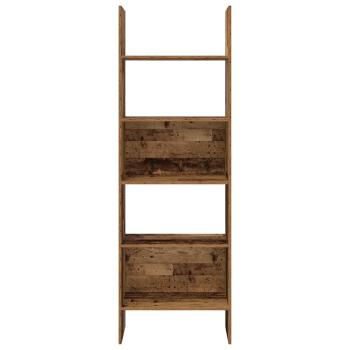 Bücherregal 5 Ebenen 60 x 35 x 180 cm Holzwerkstoff Altholz