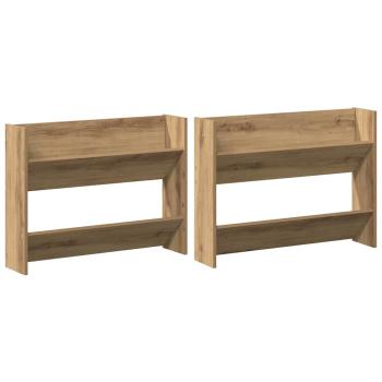 Schuhschrank 2 stk. 81 x 18 x 60 cm Holzwerkstoff Artisan-Eiche