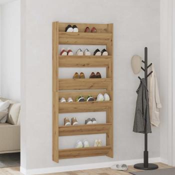 ARDEBO.de - Schuhschrank 2 stk. 85 x 18 x 90 cm Holzwerkstoff Artisan-Eiche