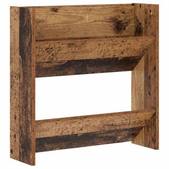 Schuhschrank 60 x 18 x 60 cm Holzwerkstoff Altholz