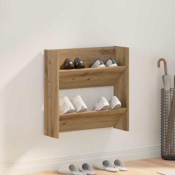 ARDEBO.de - Schuhschrank 60 x 18 x 60 cm Holzwerkstoff Artisan-Eiche