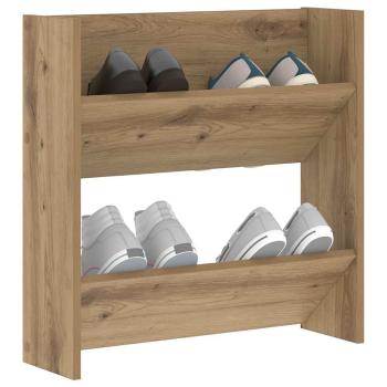 Schuhschrank 60 x 18 x 60 cm Holzwerkstoff Artisan-Eiche