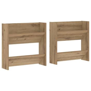 Schuhschrank 2 stk. 60 x 18 x 60 cm Holzwerkstoff Artisan-Eiche