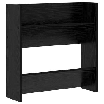 Schuhschrank 60 x 18 x 60 cm Holzwerkstoff Schwarz Eichen-Optik