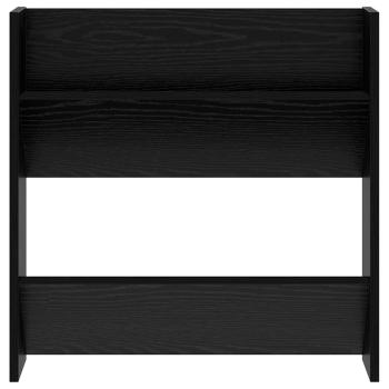 Schuhschrank 60 x 18 x 60 cm Holzwerkstoff Schwarz Eichen-Optik