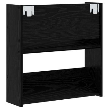 Schuhschrank 60 x 18 x 60 cm Holzwerkstoff Schwarz Eichen-Optik