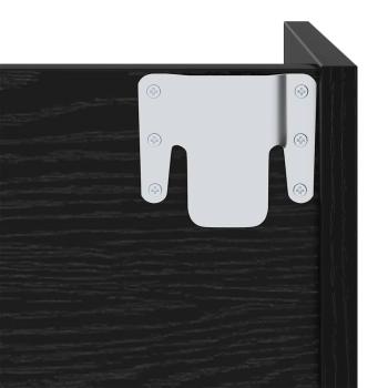 Schuhschrank 60 x 18 x 60 cm Holzwerkstoff Schwarz Eichen-Optik