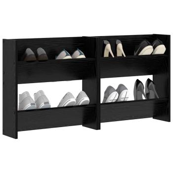 Schuhschrank 2 stk. 60 x 18 x 60 cm Holzwerkstoff