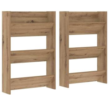 Schuhschrank 2 stk. 60 x 18 x 90 cm Holzwerkstoff Artisan-Eiche