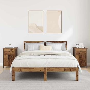 Nachttisch 2 stk. Altholz 40 x 42 x 60 cm Holzwerkstoff