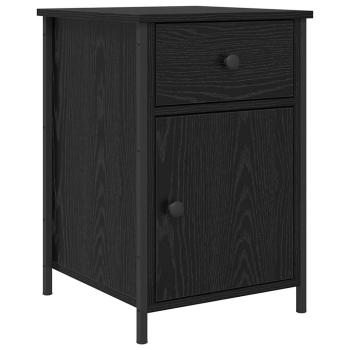 Nachttisch 2 stk. Schwarz Eichen-Optik 40 x 42 x 60 cm