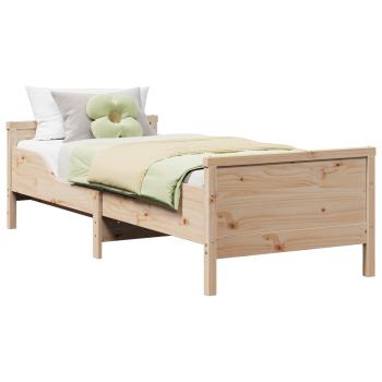 Bettrahmen mit Kopfteil Braun 80 x 200 cm Holzwerkstoff