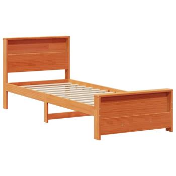 Bettrahmen Wachsbraun 100 x 200 cm Massives Kiefernholz