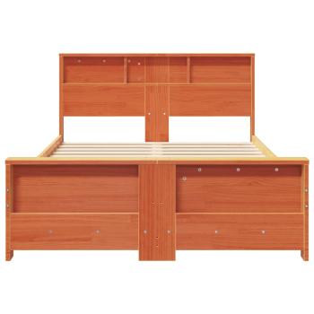 Bettrahmen Wachsbraun 135 x 190 cm Massives Kiefernholz