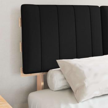 Bettgestell mit gepolstertem Kopfteil Schwarz 120 x 190 cm