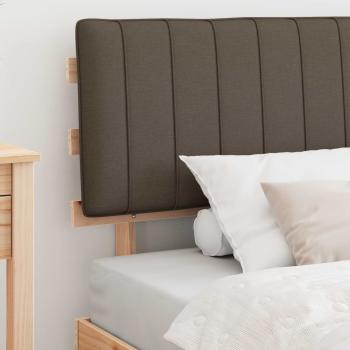 Bettgestell mit gepolstertem Kopfteil Taupe 100 x 200 cm