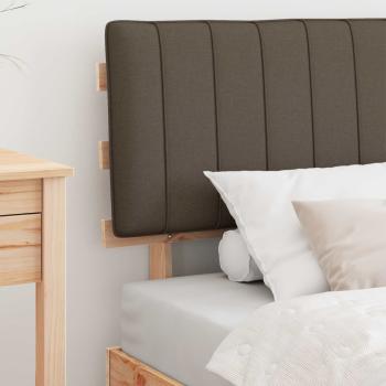 Bettgestell mit gepolstertem Kopfteil Taupe 90 x 190 cm
