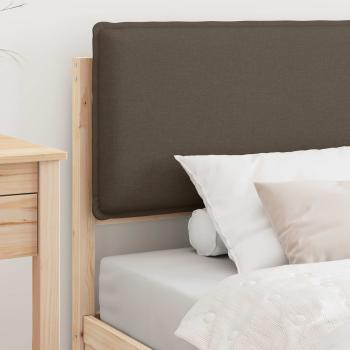 Bettgestell mit gepolstertem Kopfteil Taupe 75 x 190 cm