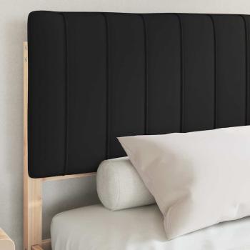 Bettgestell mit gepolstertem Kopfteil Schwarz 150 x 200 cm