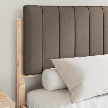 Bettgestell mit gepolstertem Kopfteil Taupe 140 x 200 cm