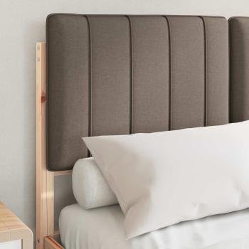 Bettgestell mit gepolstertem Kopfteil Taupe 120 x 190 cm