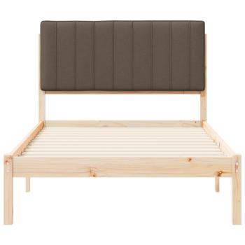 Bettgestell mit gepolstertem Kopfteil Taupe 100 x 200 cm