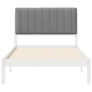 Bettgestell mit gepolstertem Kopfteil Hellgrau 100 x 200 cm