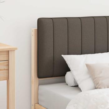 Bettgestell mit gepolstertem Kopfteil Taupe 75 x 190 cm