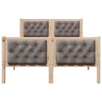 Bettrahmen mit Kopfteil Taupe 120 x 200 cm Massives Kiefernholz