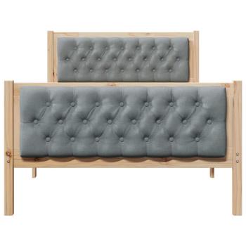 Bettrahmen Hellgrau 100 x 200 cm Massives Kiefernholz